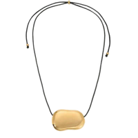 Heaven Mayhem Julia Necklace | Gold & Black Statement Cord Necklace
