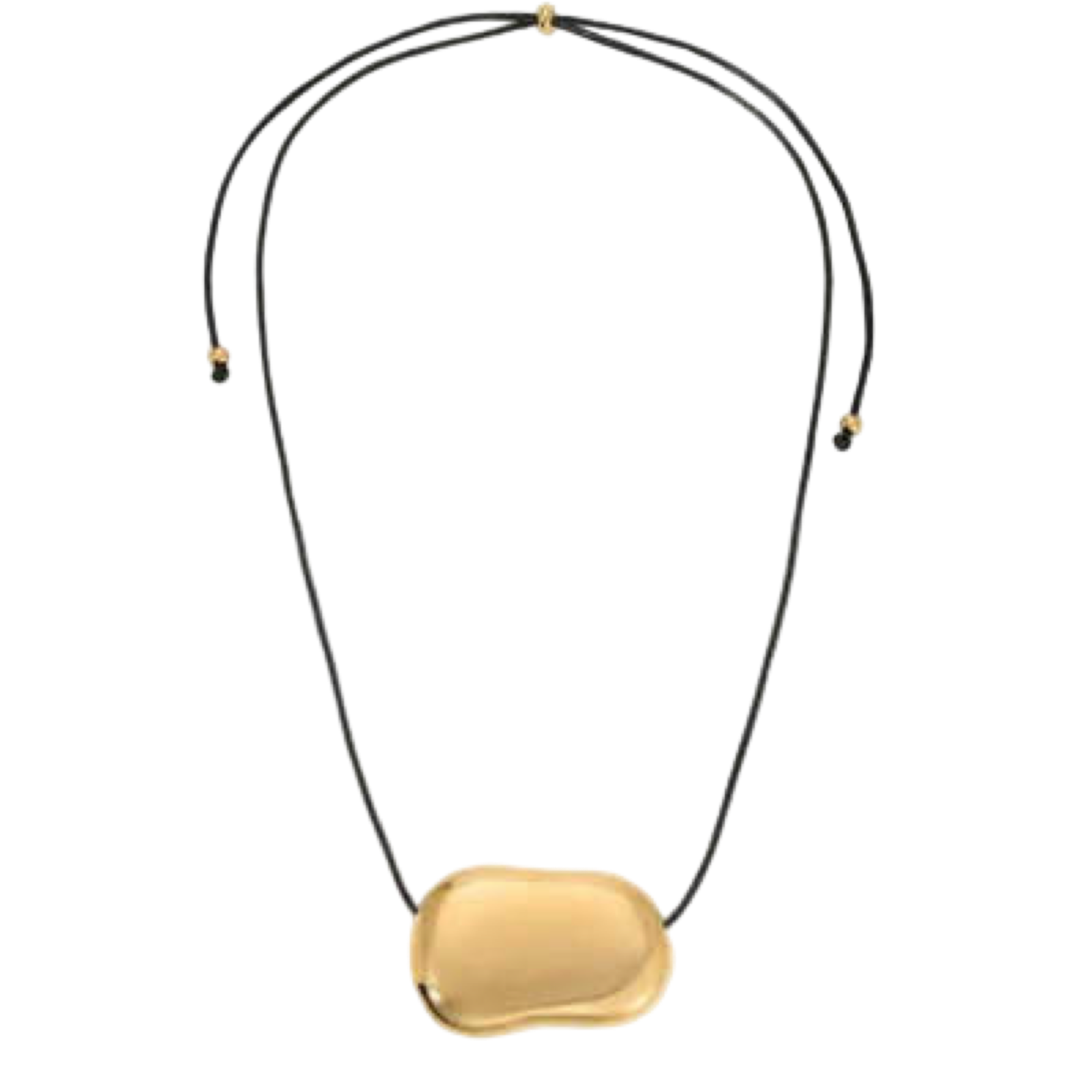 Heaven Mayhem Julia Necklace | Gold & Black Statement Cord Necklace