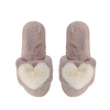 Plush Heart Slippers