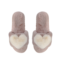 Plush Heart Slippers