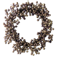 Abigail Ahern Artificial Hawthorn Wreath with Pink Berries – 27.5”