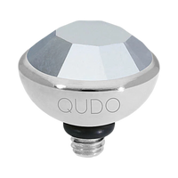 QUDO Bottone Silver Top | Neutral Crystal Collection