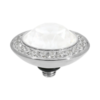 QUDO Tondo Deluxe Top 0.51" Silver | Neutral Crystal Collection