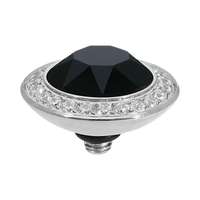 QUDO Tondo Deluxe Top 0.51" Silver | Neutral Crystal Collection