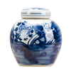 Blue and White Bulb Jar - Flower