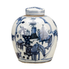 Blue and White Bulb Jar