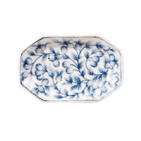 Blue and White Porcelain Hex Dish