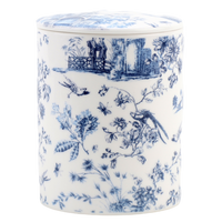 Blue and White Toile Lightly Scented Candle