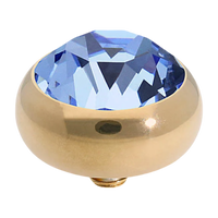 QUDO Sesto Swarovski Gold Top I Blue Crystal Collection