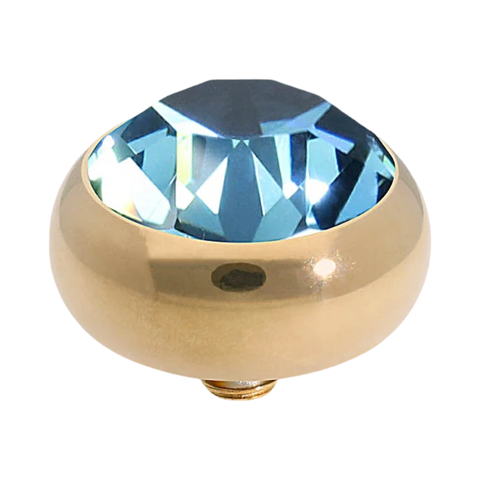 QUDO Sesto Swarovski Gold Top I Blue Crystal Collection