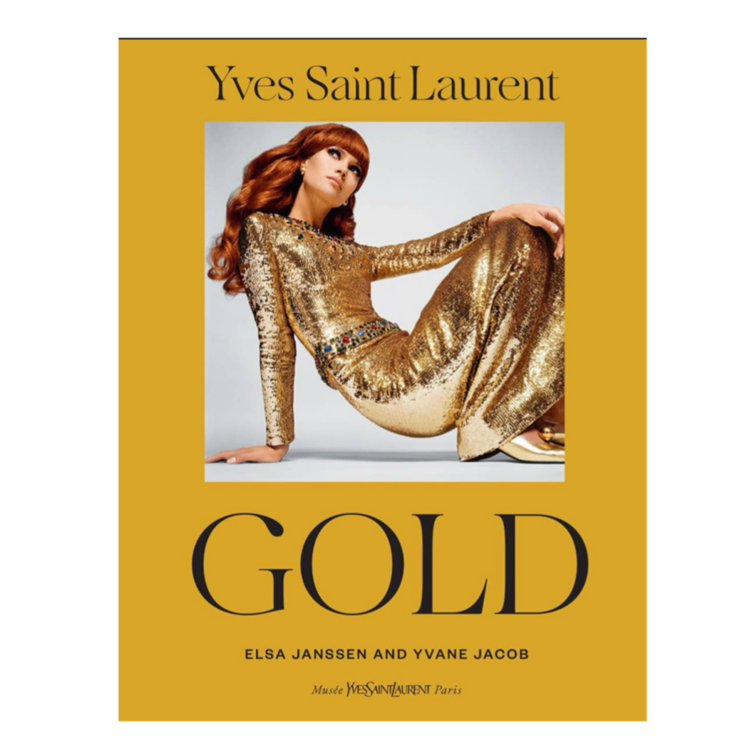 Yves Saint Laurent book, coffee table book, fashion coffee table book, gold fashion book, Yves Saint Laurent jewelry, couture history, fashion design book


