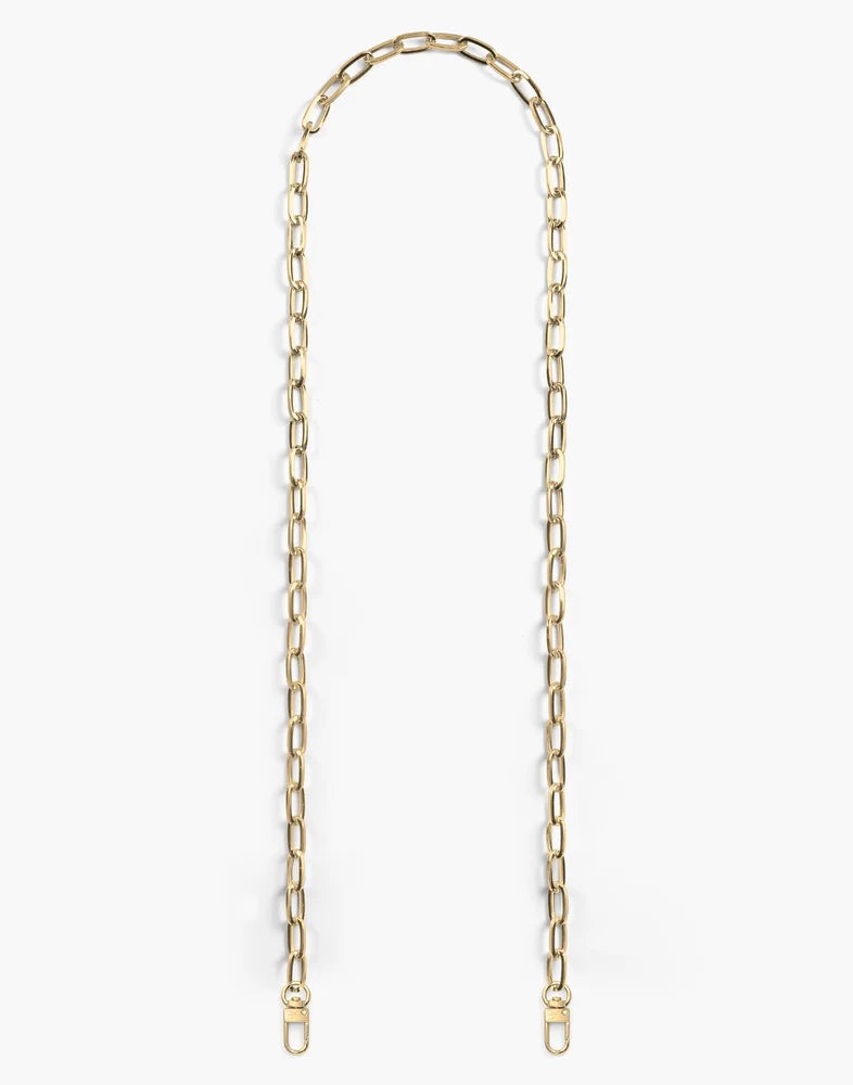 Gold Paperclip Crossbody Cell Phone Chain