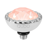 QUDO Bocconi Top Silver | Pink Crystals Collection