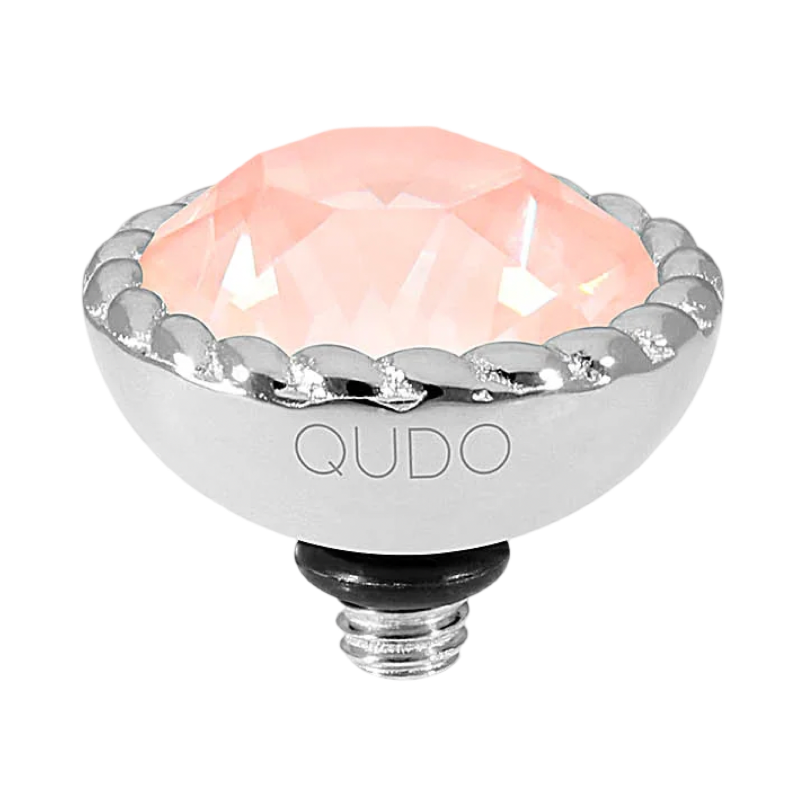 QUDO Bocconi Top Silver | Pink Crystals Collection
