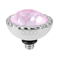 QUDO Bocconi Top Silver | Pink Crystals Collection