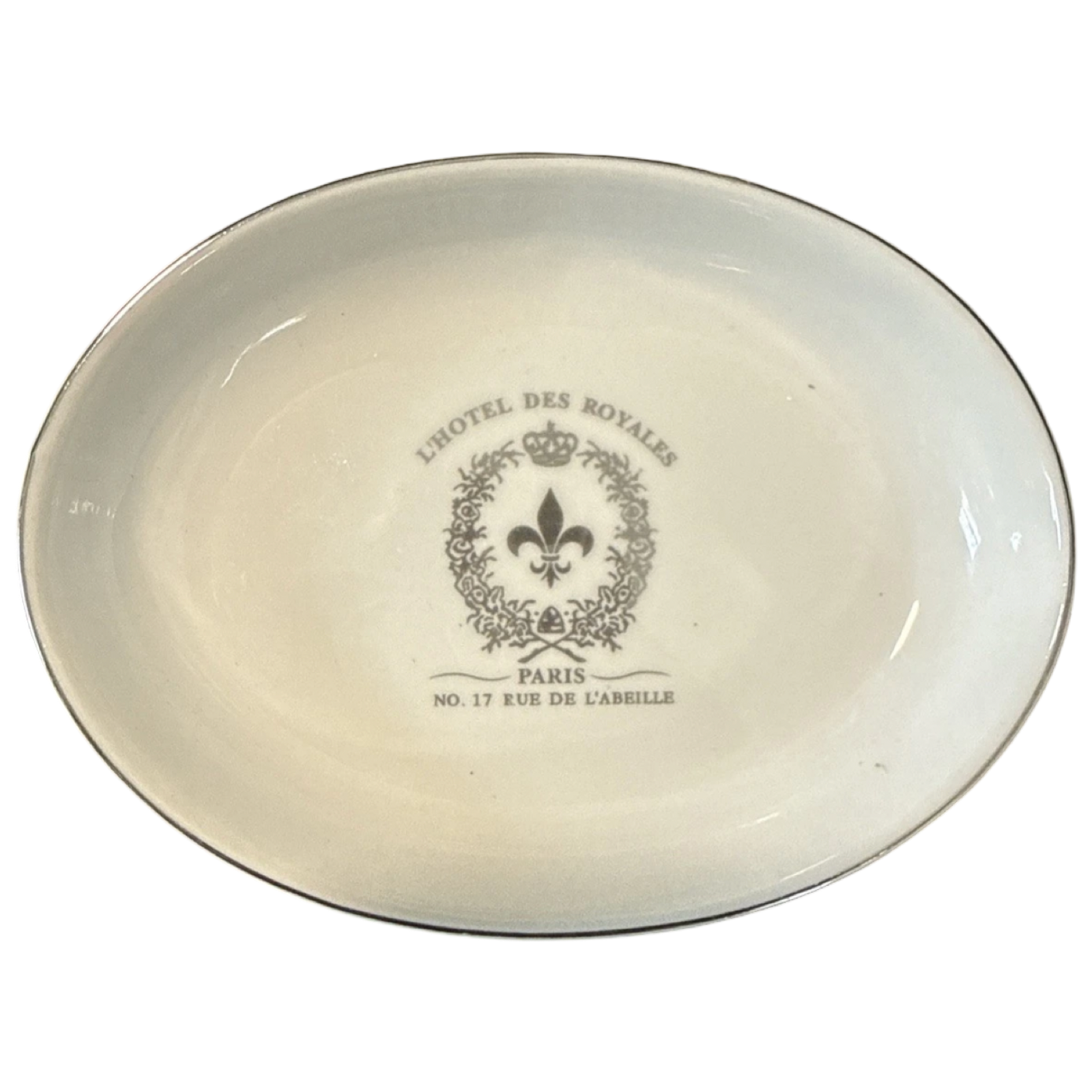 Vintage French Hotel Style Oval Trinket Dish