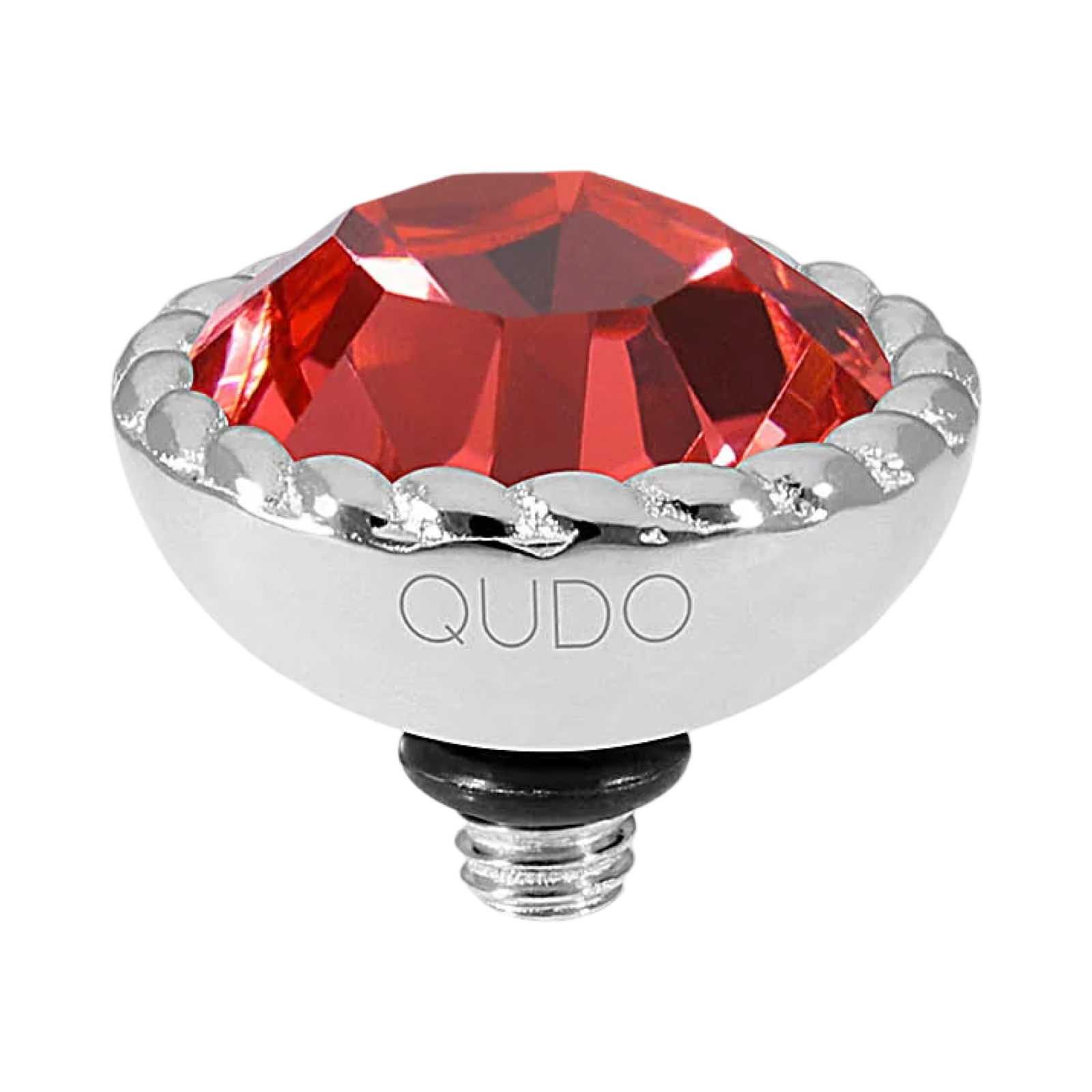 QUDO Bocconi Top Silver | Pink Crystals Collection
