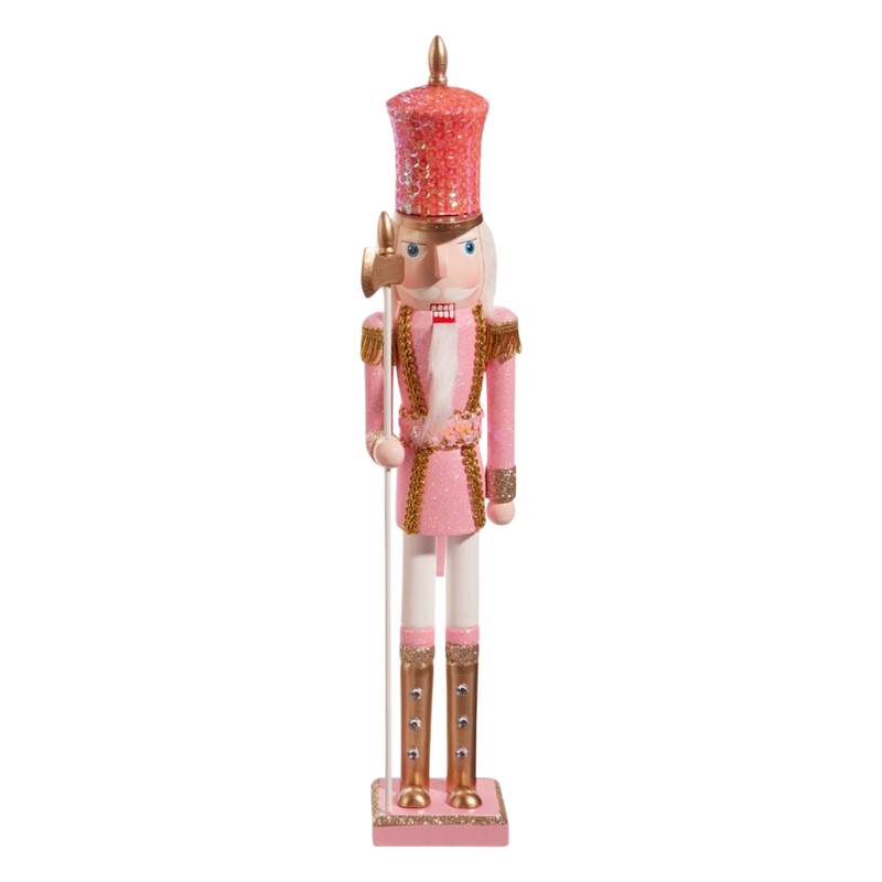18.5” Glittered Pink Nutcracker — Hot Pink or Light Pink (Sold Separately)