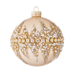 Champagne 4" Beaded Glass Christmas Tree Ornament – Assorted Styles