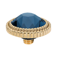 QUDO Flat Fabero Top Rose Gold | Blue Crystal Collection