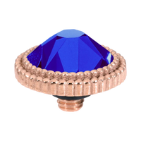 QUDO Flat Fabero Top Rose Gold | Blue Crystal Collection