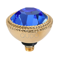 QUDO Fabero Gold Topper I Blue Crystal Collection