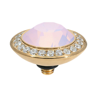 QUDO Tondo Deluxe Large Top Gold | Pink Crystals Collection