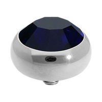 QUDO Sesto Swarovski Silver Top I Blue Crystal Collection