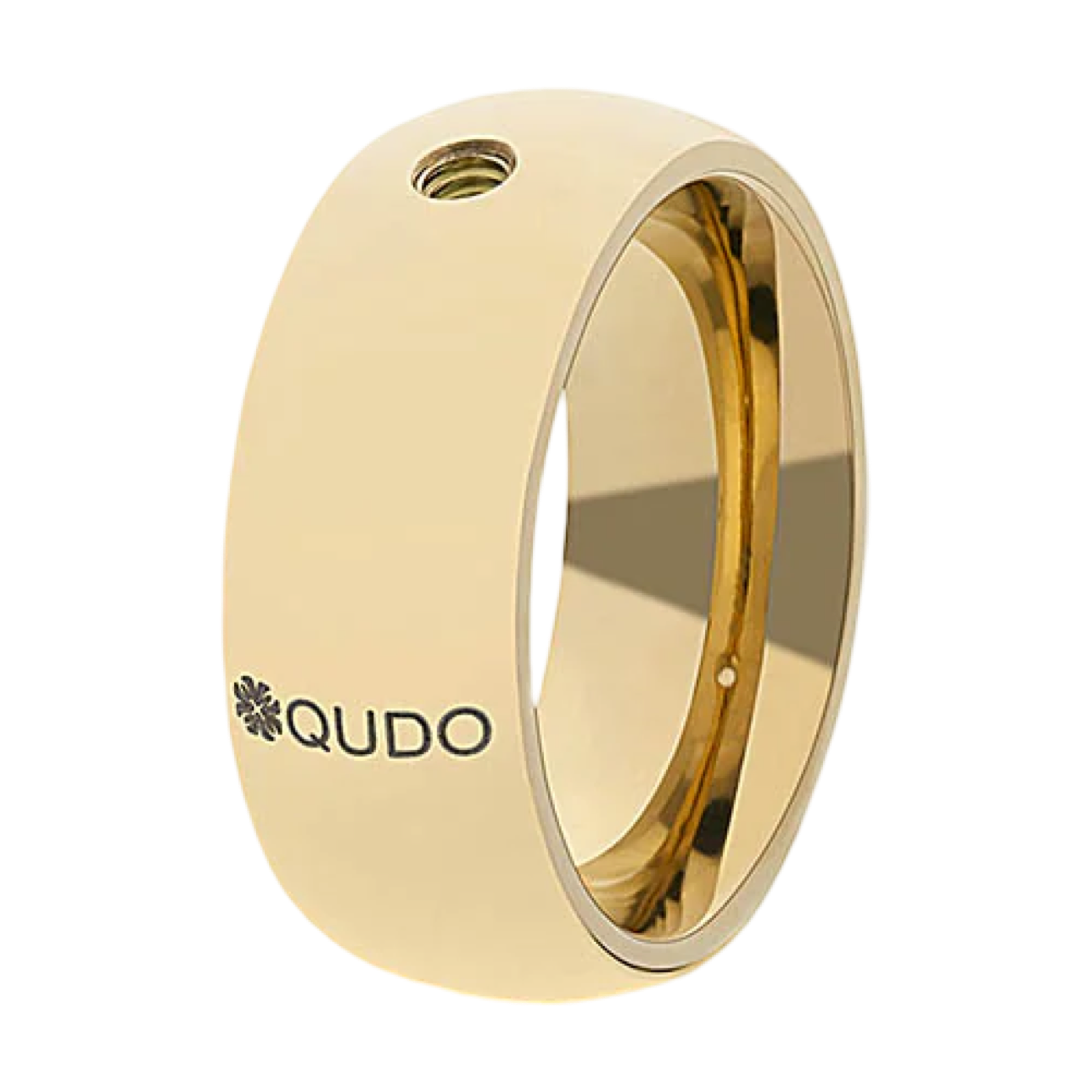 Qudo Basic BIG Chunky Ring – Gold (Big Band, Interchangeable Toppers)