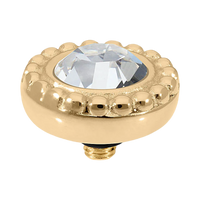 Qudo Topper – Single Rope  Bezel Guiare 11mm (Interchangeable, Swarovski Crystal)