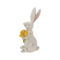 9.5" Bunny w/ Yellow Tulips