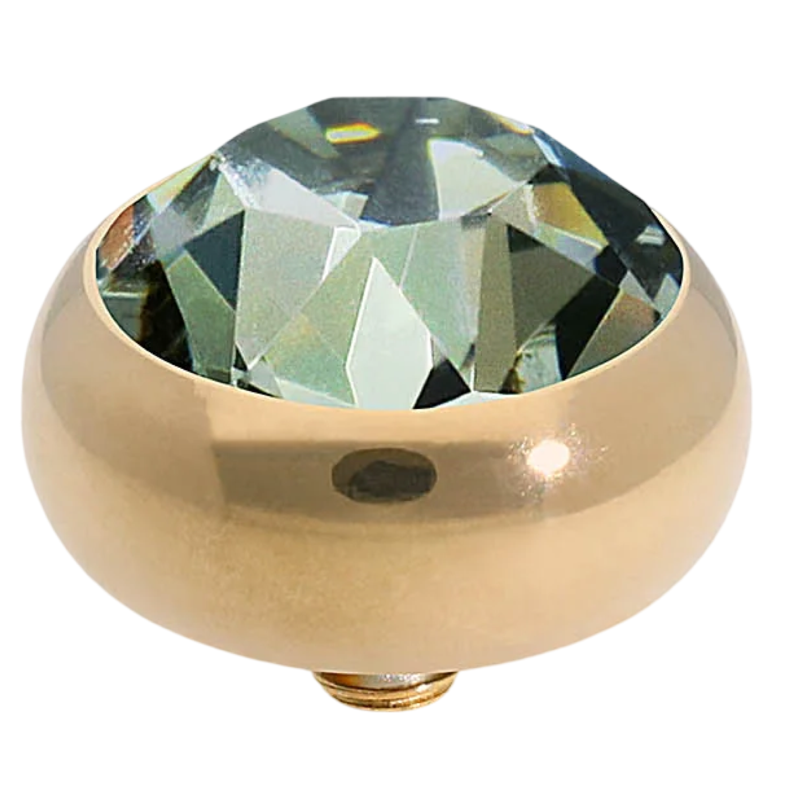 Qudo Topper – Round Bubble Simple Sesto (Interchangeable, Swarovski Crystal)