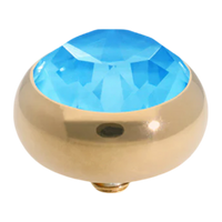 Qudo Topper – Round Bubble Simple Sesto (Interchangeable, Swarovski Crystal)