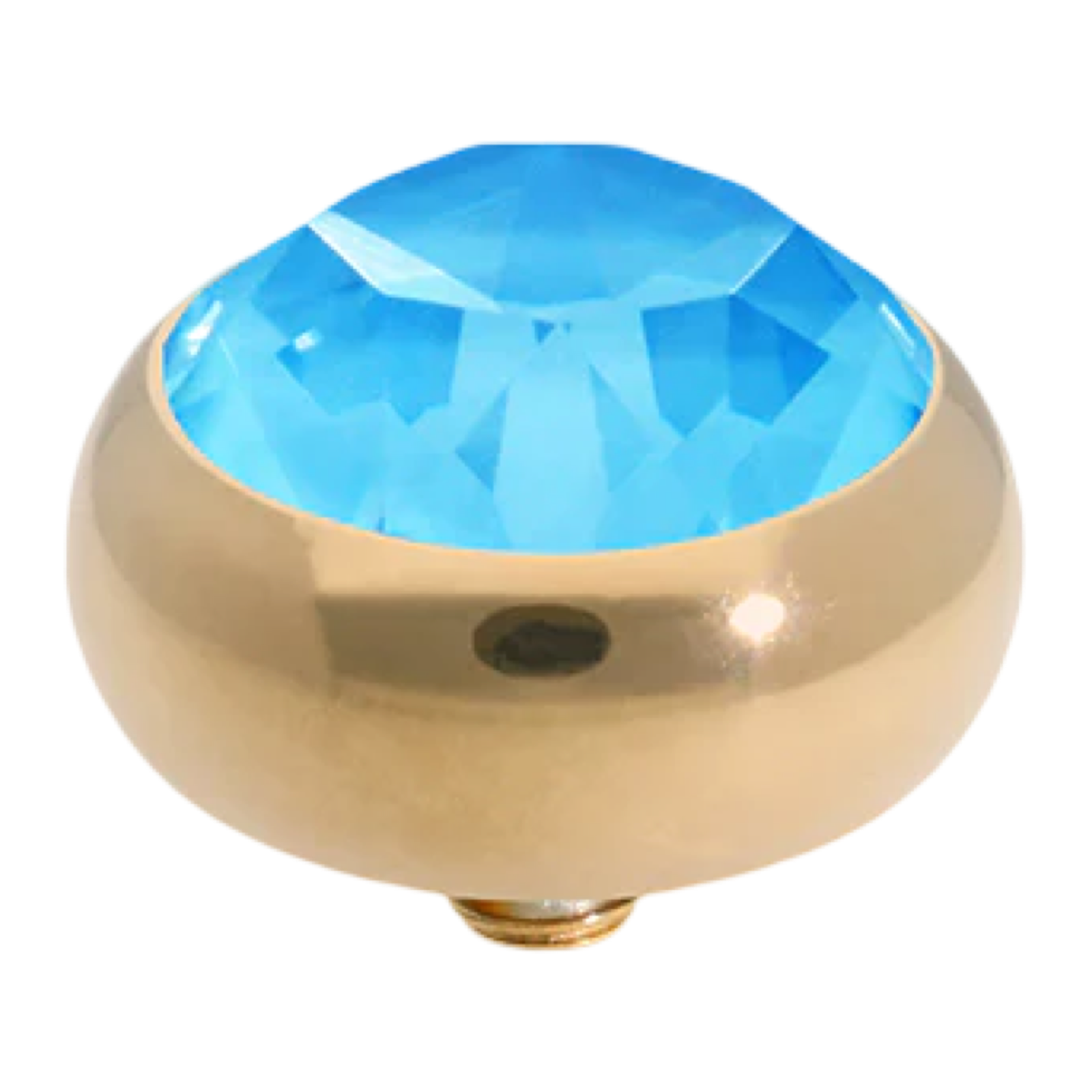 Qudo Topper – Round Bubble Simple Sesto (Interchangeable, Swarovski Crystal)