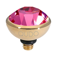 qudo rose swarovski crystal bottone gold jewelry top