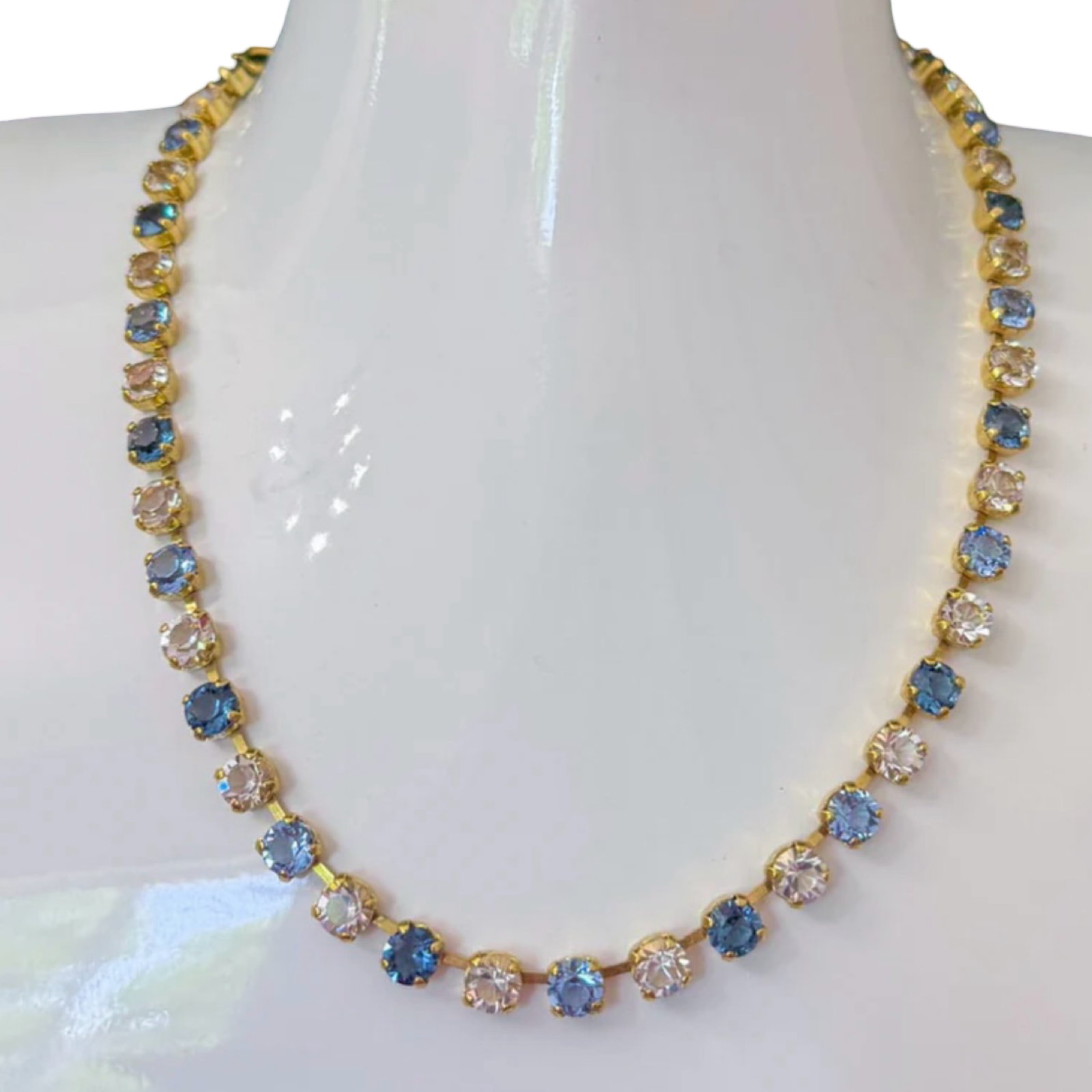 TOVA Oakland Necklace in Blue Ombré