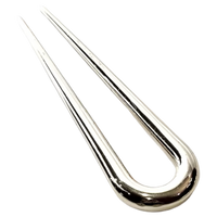Ficcare Luisa Curved Chignon Hair Pin | Silver