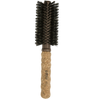 Ibiza EX3 Round Brush, natural boar bristle brush, eco-friendly hairbrush, round styling brush, sustainable blowout brush, boar bristle round brush, ergonomic cork handle, shine-enhancing brush, professional hair tools, Ibiza hairbrush
