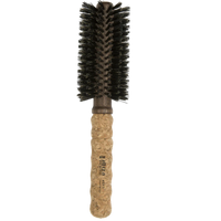 Ibiza EX3 Round Brush, natural boar bristle brush, eco-friendly hairbrush, round styling brush, sustainable blowout brush, boar bristle round brush, ergonomic cork handle, shine-enhancing brush, professional hair tools, Ibiza hairbrush