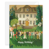 Janet Hill birthday card, whiskey sour card, high kick greeting card, blank birthday card, A2 card printed in Canada, recycled card stock birthday card, cheeky birthday card, artistic birthday card, whimsical greeting card, glamorous birthday stationery