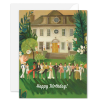 Janet Hill birthday card, whiskey sour card, high kick greeting card, blank birthday card, A2 card printed in Canada, recycled card stock birthday card, cheeky birthday card, artistic birthday card, whimsical greeting card, glamorous birthday stationery