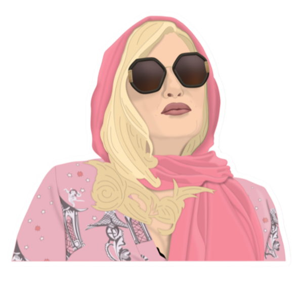 Jennifer Coolidge sticker, The White Lotus merch, waterproof TV show sticker, pop culture laptop decal, Jennifer Coolidge vinyl sticker, durable sticker for water bottles, White Lotus fan gift, cut to shape celebrity sticker, iconic quote sticker, Jennifer Coolidge aesthetic sticker
