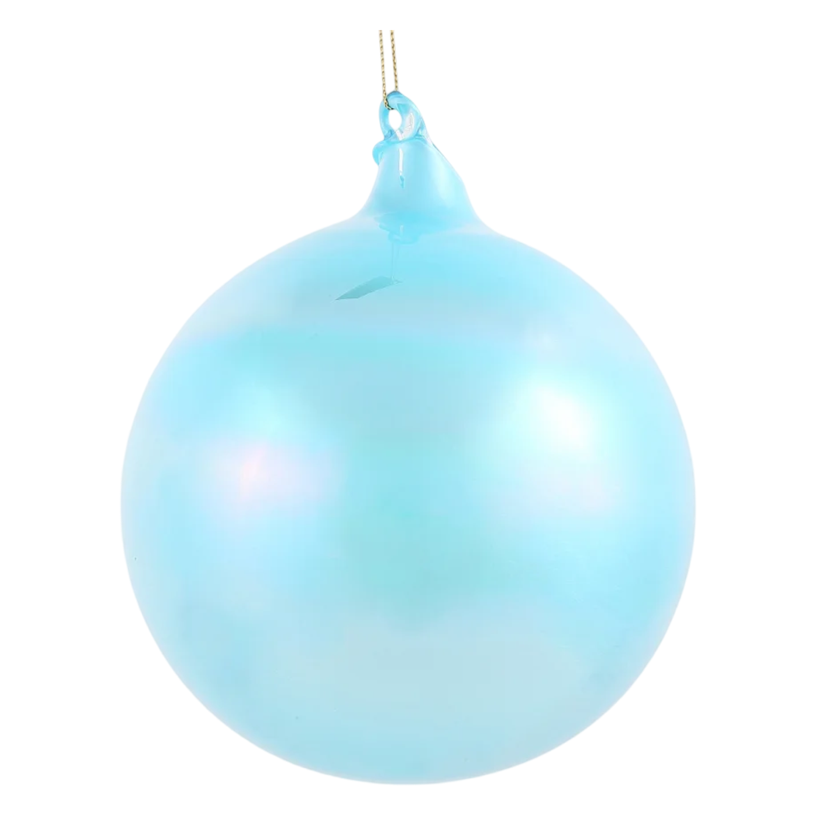 Jim Marvin ornament, aqua Christmas ornament, pearl glass ball, 150mm ornament, luxury holiday decor, collectible glass ornament, coastal holiday style, pastel Christmas ornament, elegant tree decoration, light blue ornament