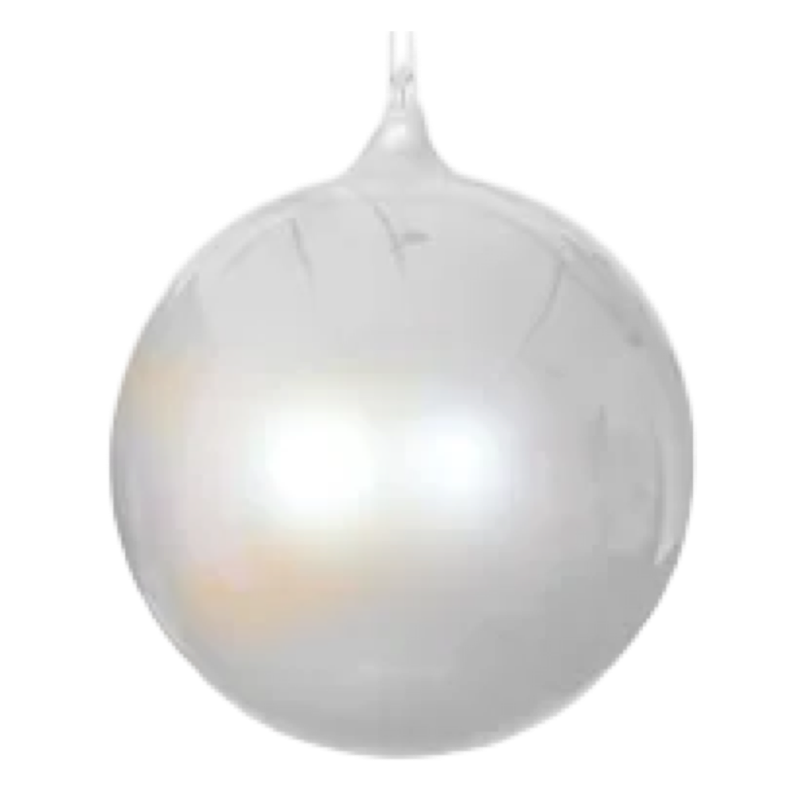 White spherical candle on a white background