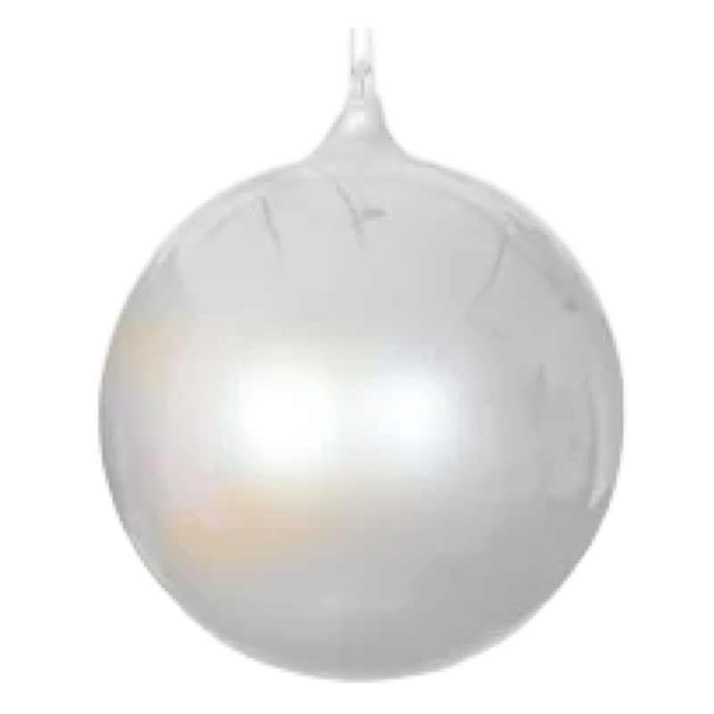White spherical candle on a white background