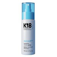 K18 AstroLift, reparative volume spray, K18 volume spray, biotech hair repair, heat-activated hair spray, K18 hair products, volumizing spray with peptide, peptide volume spray, damage repair hair spray, K18PEPTIDE spray
