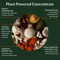 Kate McCleod Grounding Body Stone DIsplay of Plant Powered Concentrate Ingredients