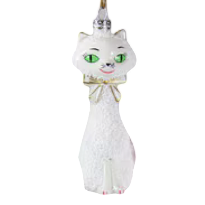 Kitschy Cody Foster Kitten Ornament White