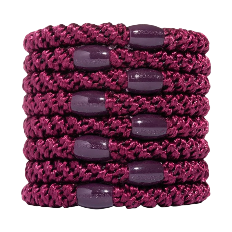 L. Erickson Grab & Go, burgundy ponytail holders, luxury hair ties, best hair elastics, damage-free ponytail holder, strong hair ties, non-slip ponytail holders, chic everyday hair accessories
