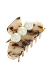 L. Erickson Monica Jaw, pearl hair clip, claw hair clip with pearls, L. Erickson hair accessories, acetate pearl jaw clip, elegant pearl claw clip, women’s pearl hair accessory, secure claw clip, luxury hair clip, Monica Jaw pearl clip